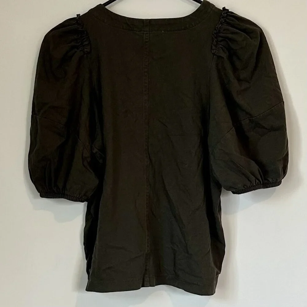 NWT Madewell Gray Puff-Sleeve Tee - Size: Small *FLAWED*